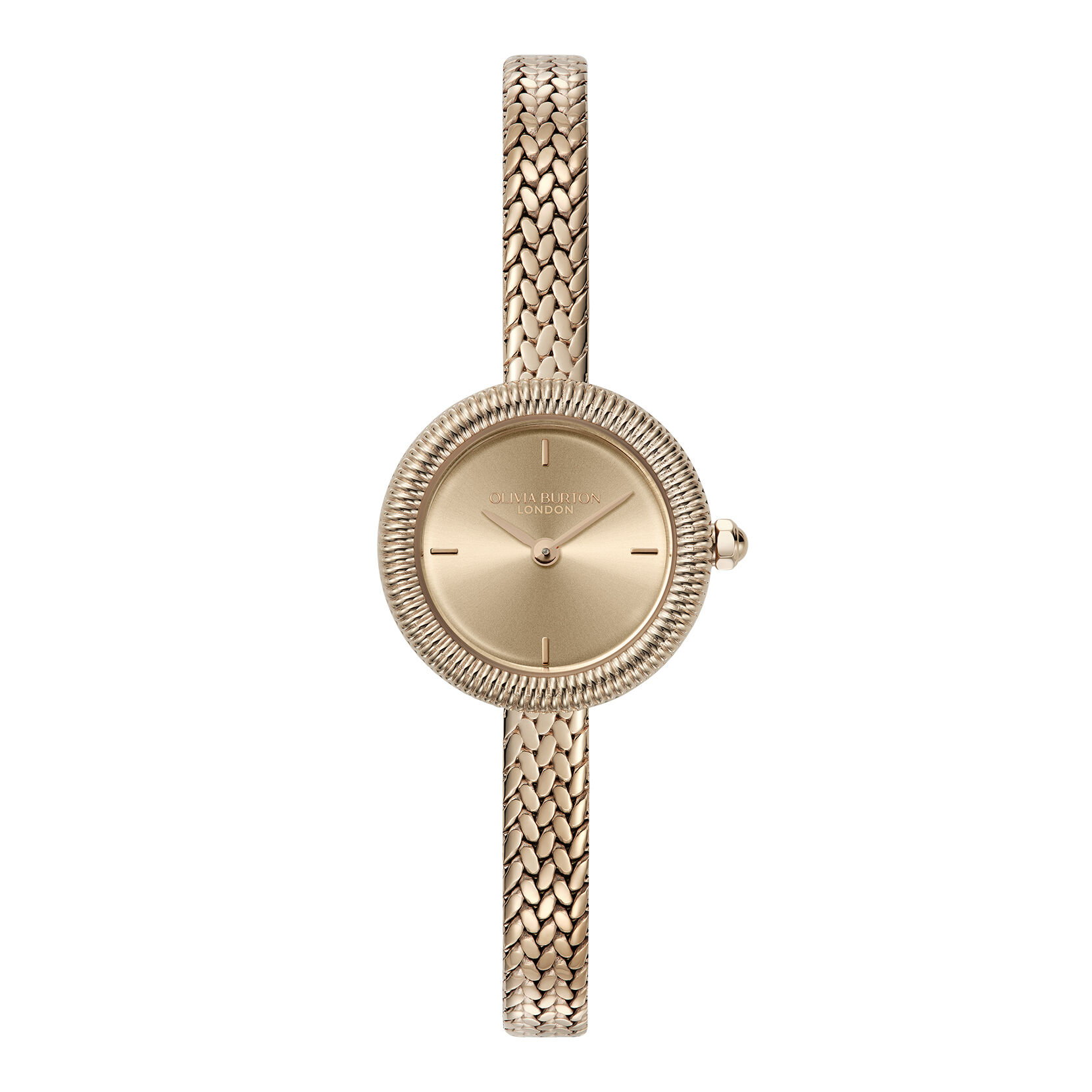 Classic 20mm Finery Rose Gold Mesh Watch | Olivia Burton London