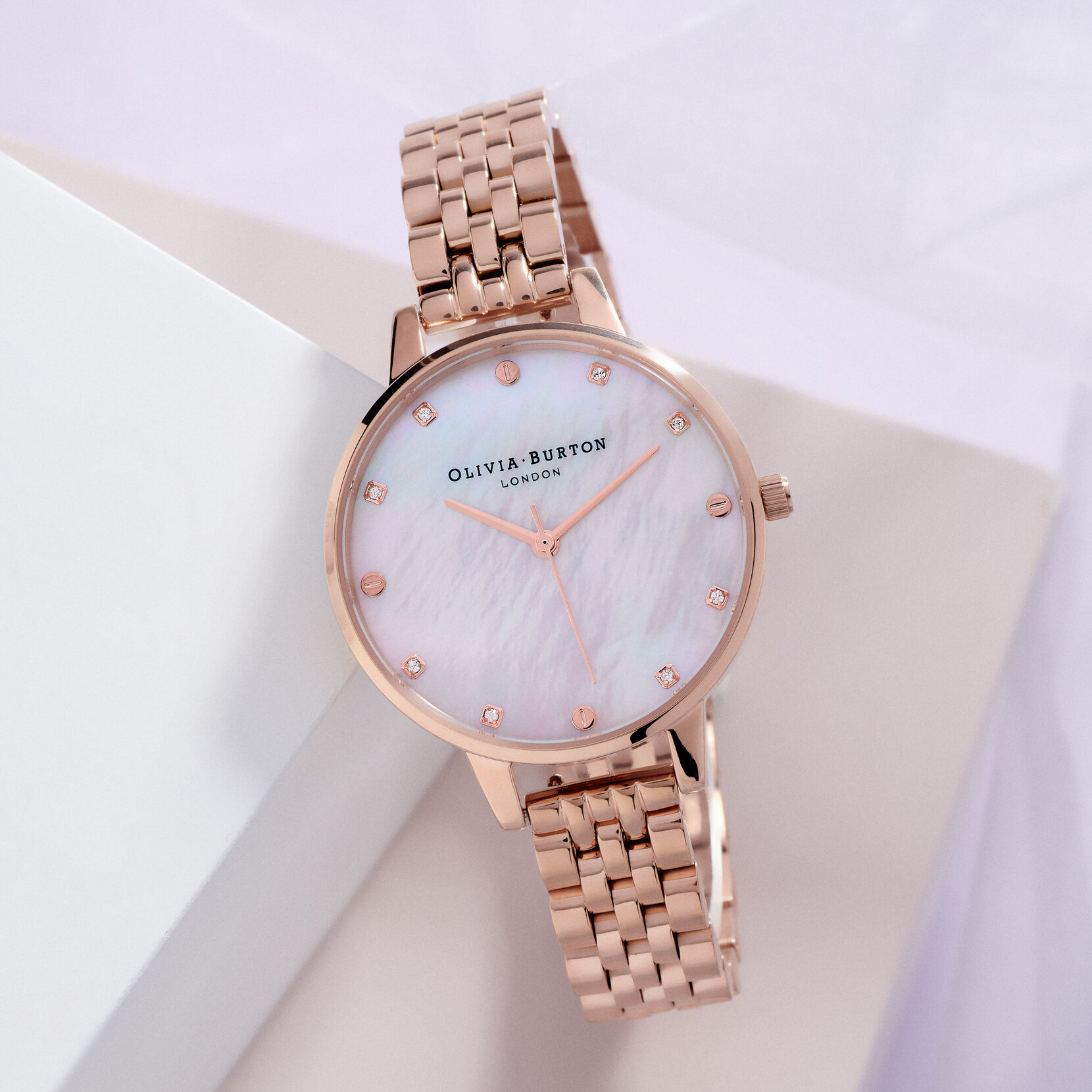 34mm Blush & Rose Gold Bracelet Watch