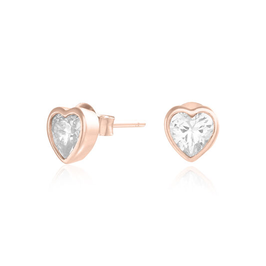Classics Rose Gold Heart Stud Earrings