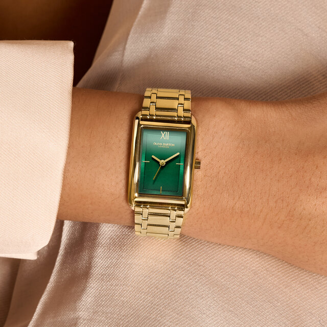 23mm Grove Forest Green & Gold Bracelet Watch