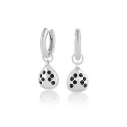Ladybird Huggie Hoops Silver