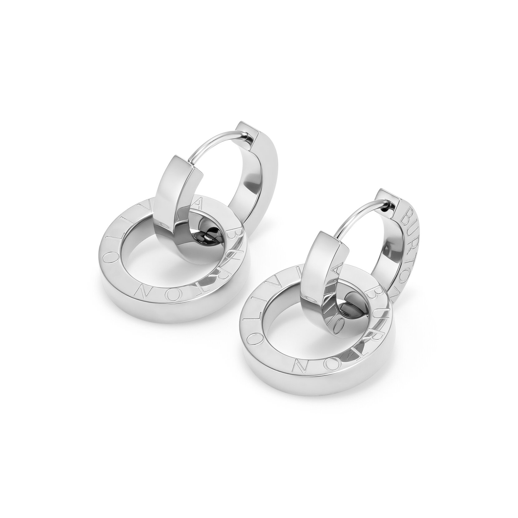 Honeycomb Toggle Silver Tone Hoop Earrings