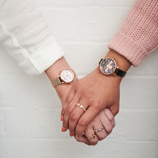 Olivia Burton Movado Company Store Meant To Bee Blush Silver