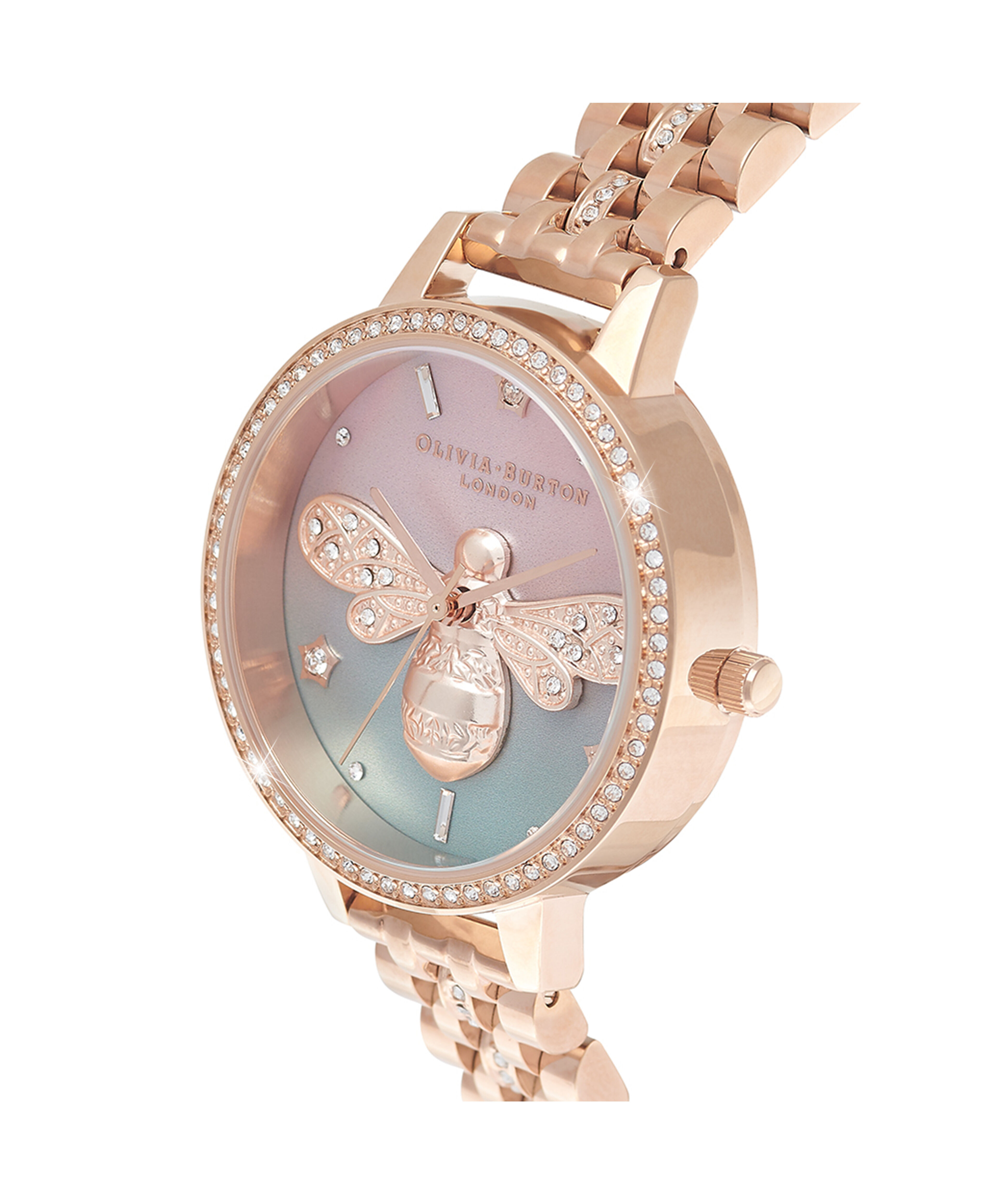 Olivia burton bee bracelet rose gold shop