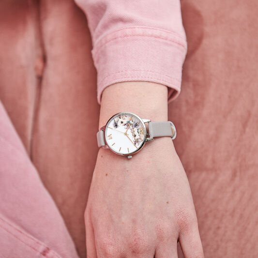 Demi gray Lilac Rose Gold & Silver
