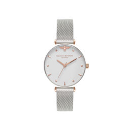  Queen Bee Silver Mesh Watch 