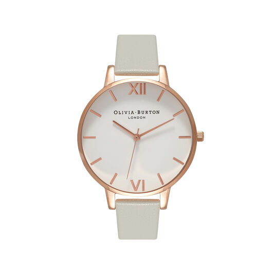 Big Dial Grey & Rose Gold Watch