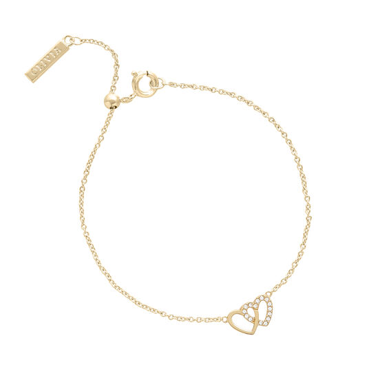 Gold Heart Bracelet & Necklace Gift Set