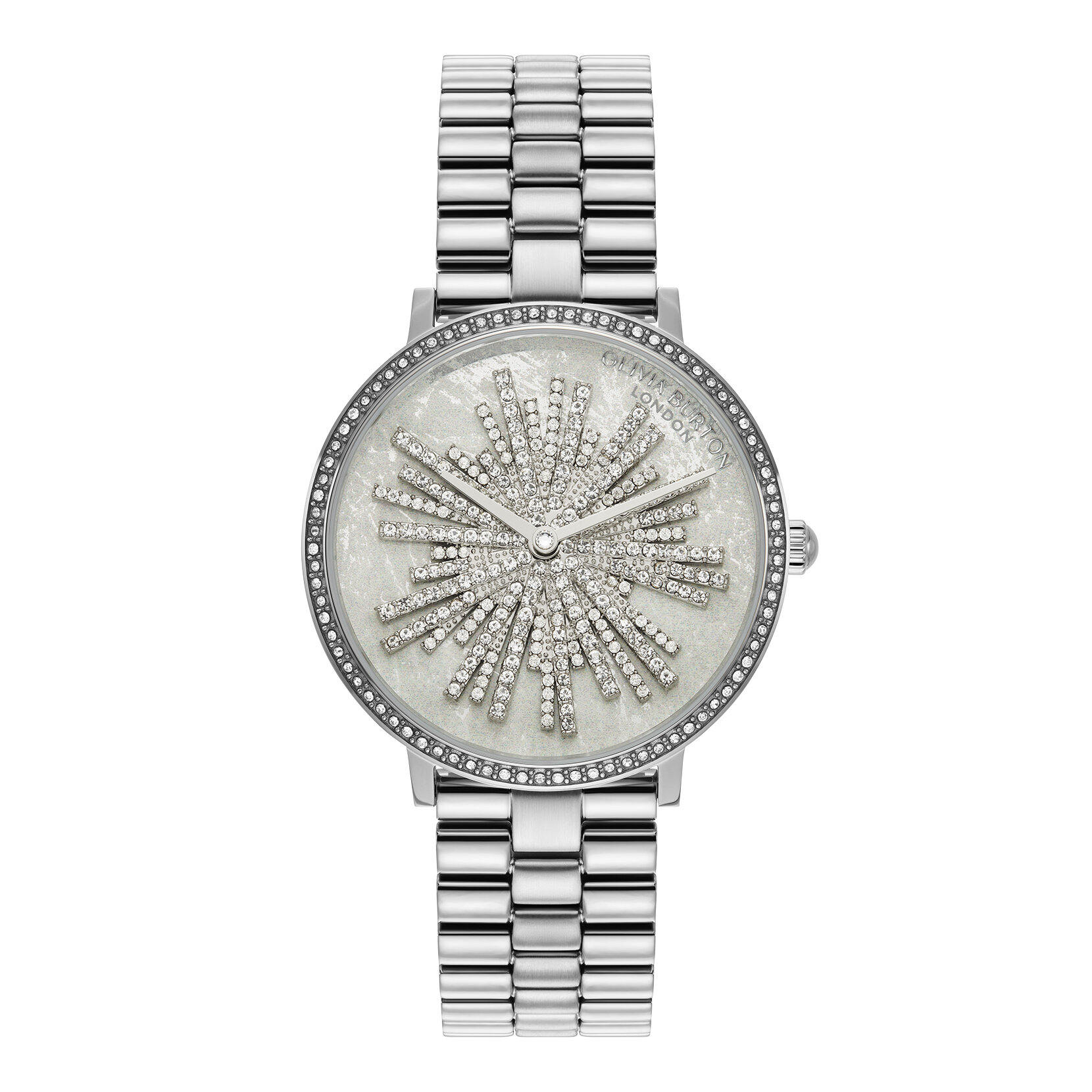 35mm Ice Burst Light Grey & Silver Bracelet Watch