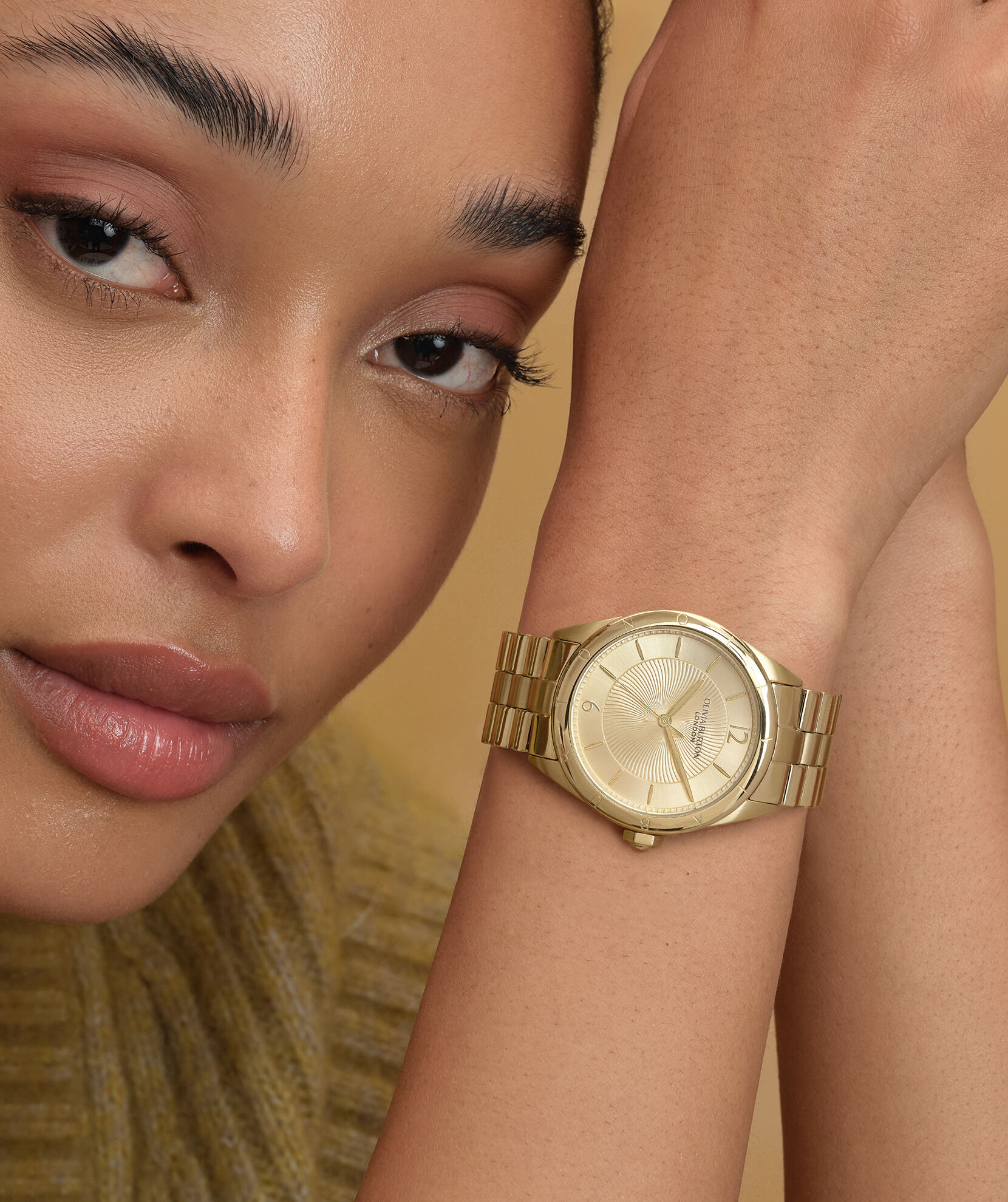 Sports Luxe 36mm Swirled Gold Bracelet Watch | Olivia Burton London