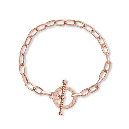 Bejewelled T-Bar Bracelet Rose Gold