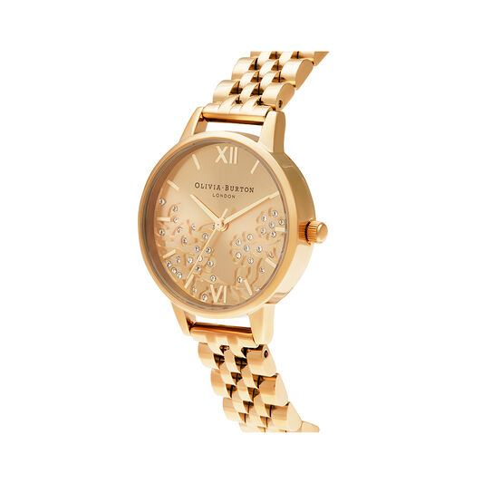 Bejewelled Lace Gold Bracelet