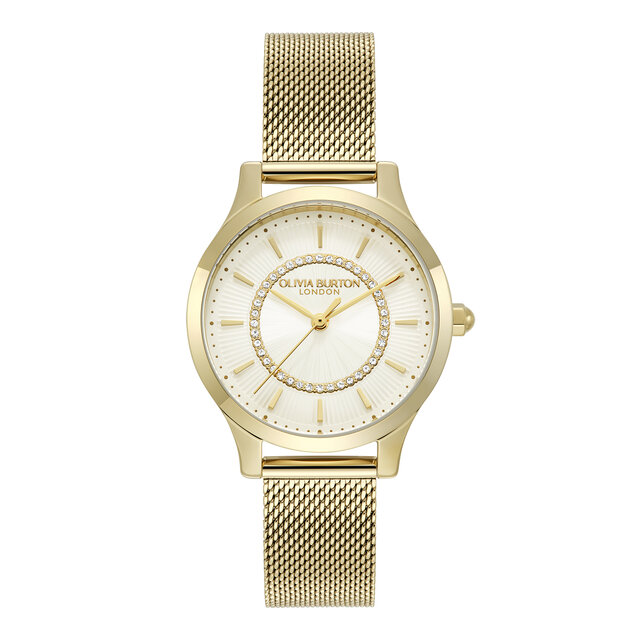 30mm Wonderlust Ivory & Gold Mesh Watch
