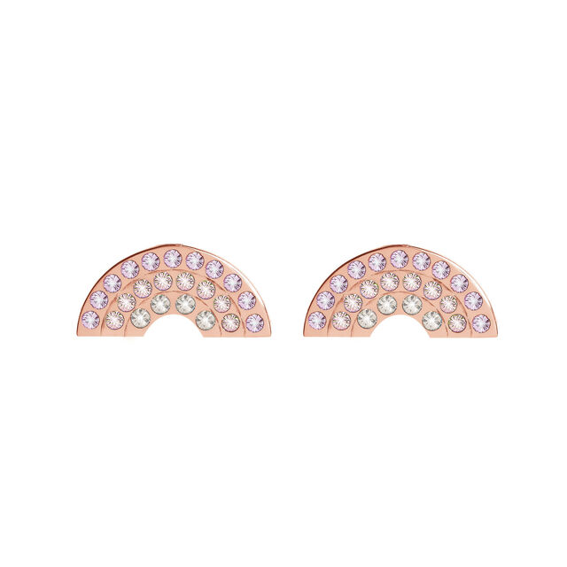 Rainbow Rose Gold Studs