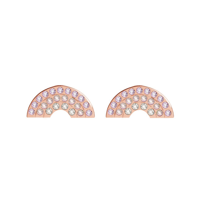 Rose Gold Rainbow Stud Earrings