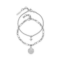 Ever Stacked Silver Tone Multi-Chain Bracelet