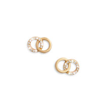 Bejeweled Classics Gold Interlink Stud Earrings