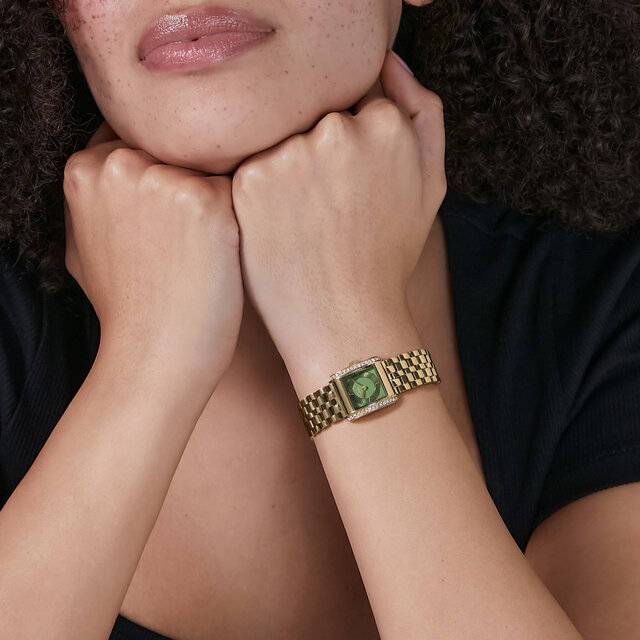 21mm Berkley Green & Gold Bracelet Watch
