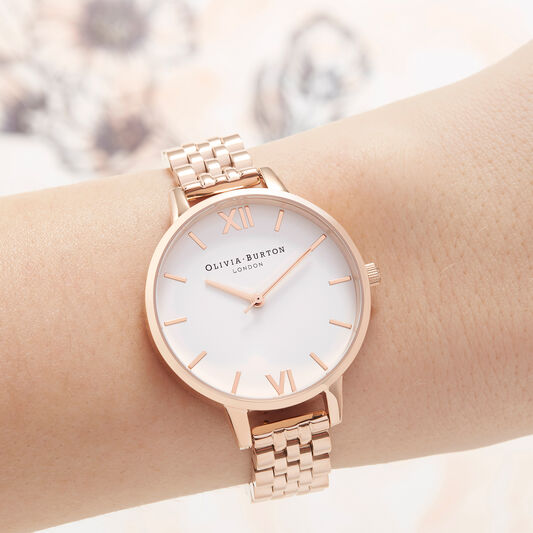 White Dial Demi Dial Watch