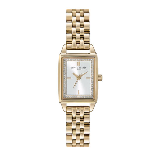 Townhouse 21mm Rectangle White & Gold Bracelet Watch