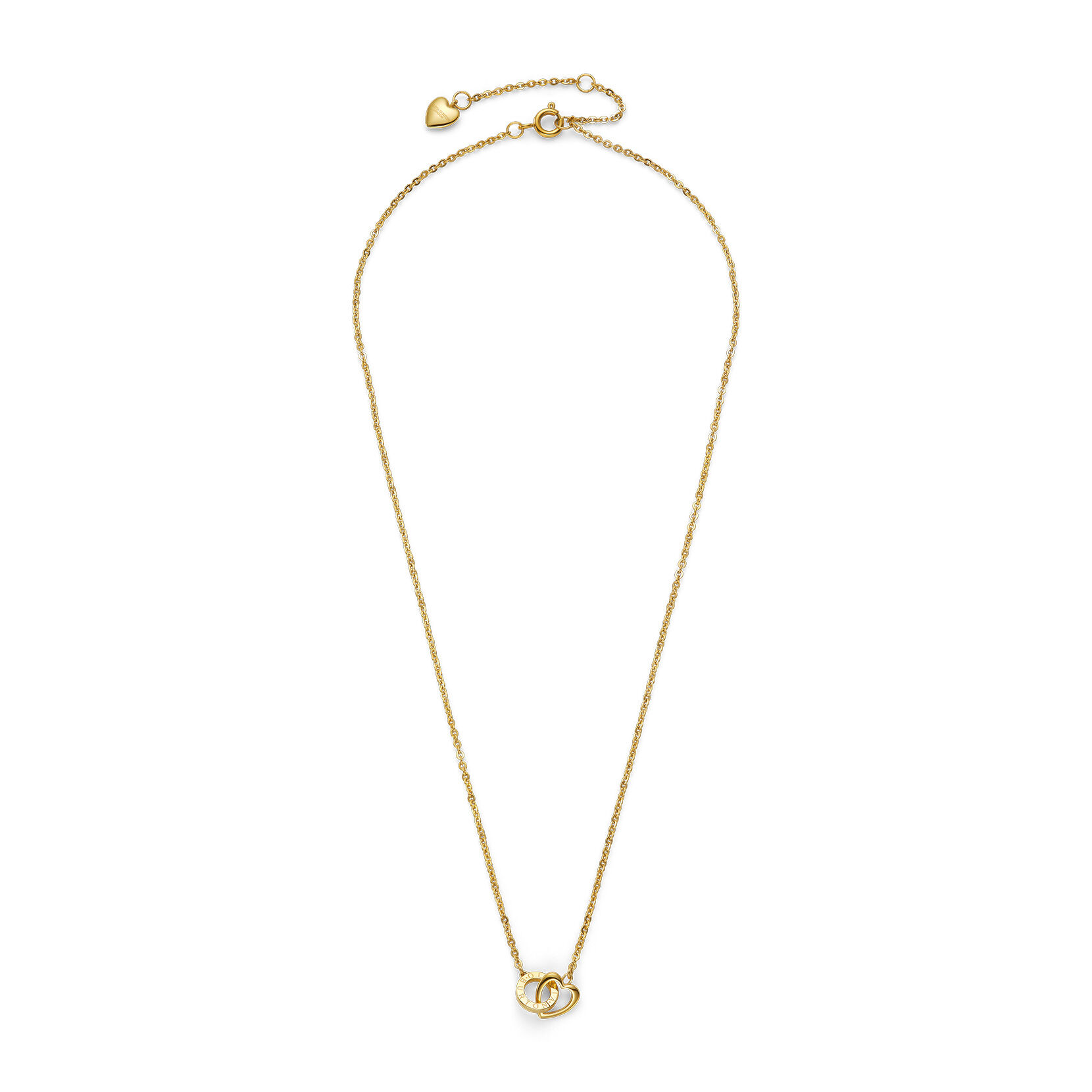 Classic Kindred Interlink Heart Gold Plated Necklace | Olivia