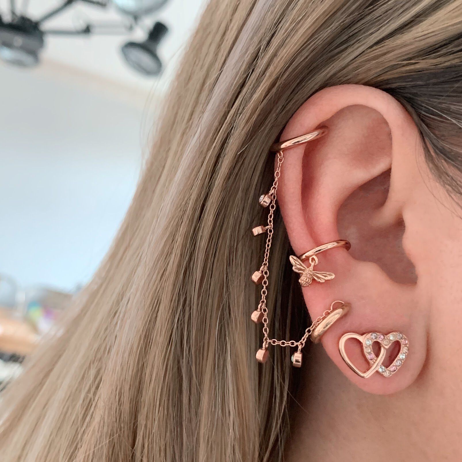 Rainbow Rose Gold Rainbow Ear Cuff Olivia Burton London