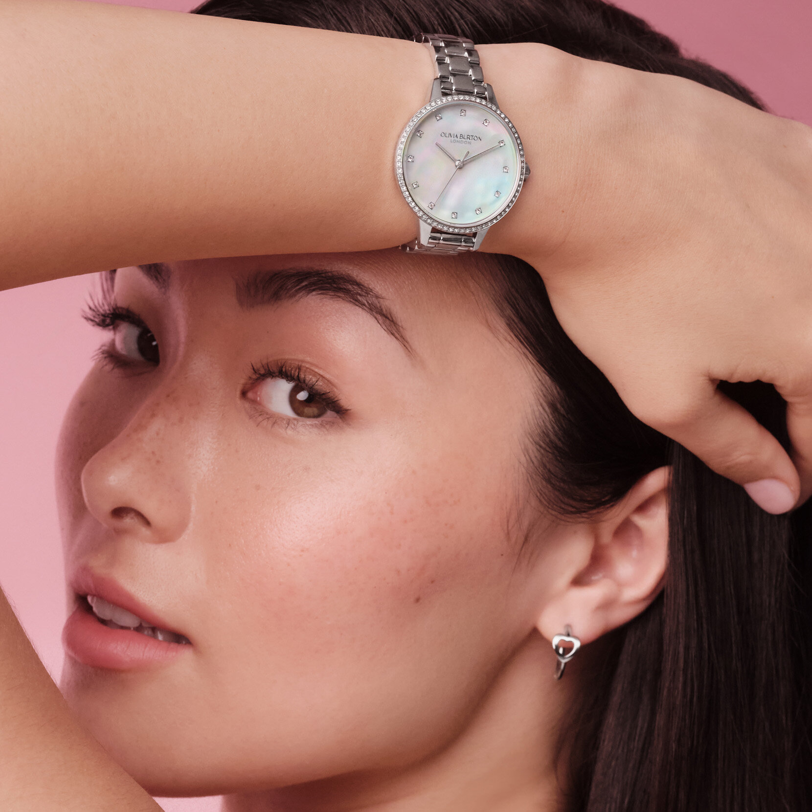 34mm Captivate Mother of Pearl & Silver Bracelet Watch