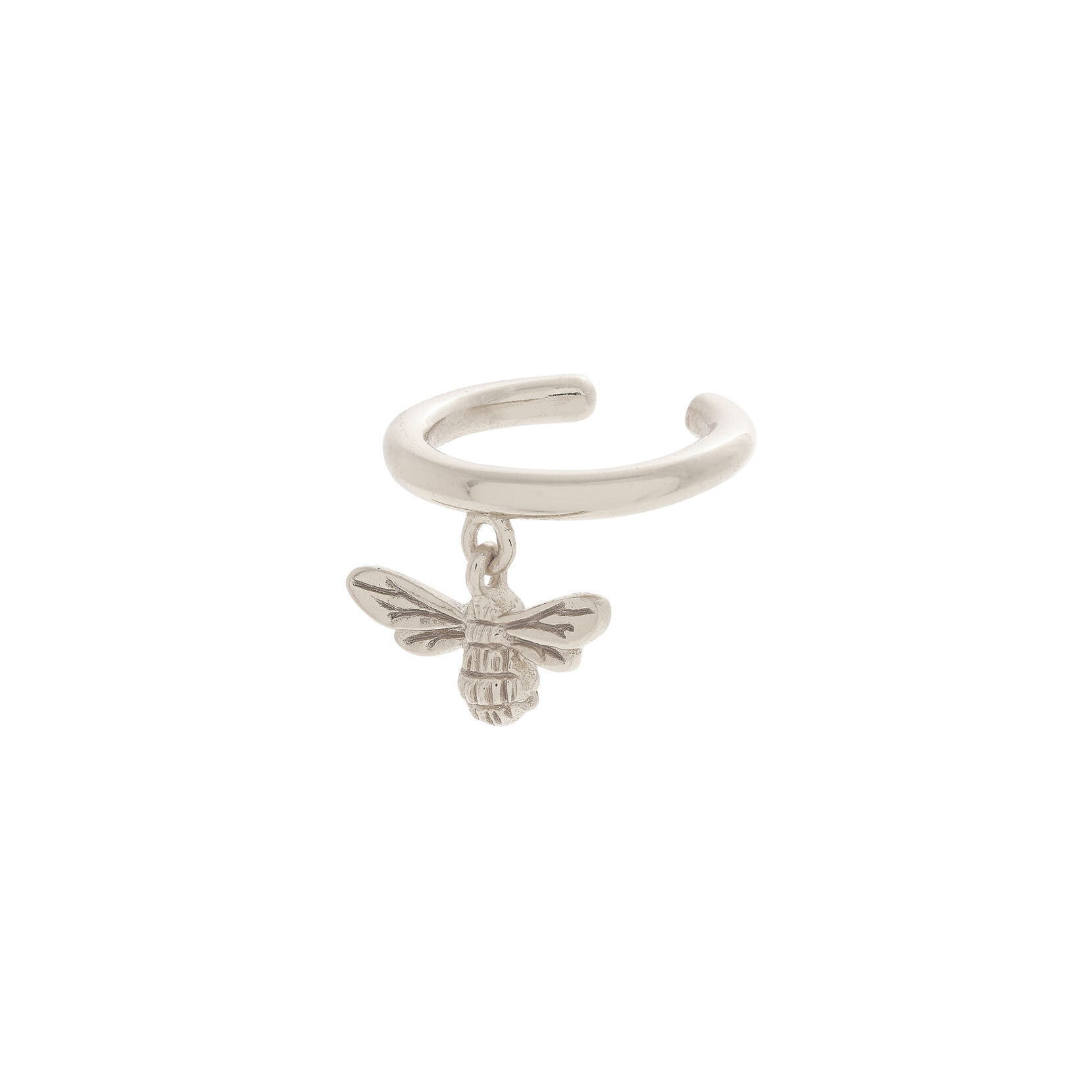 Lucky Bee Silver Ear Cuff