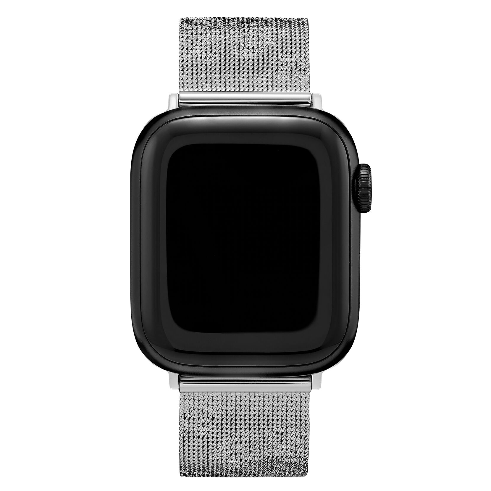 Strap for Apple Watches Silver with Floral Debossed Detail Mesh