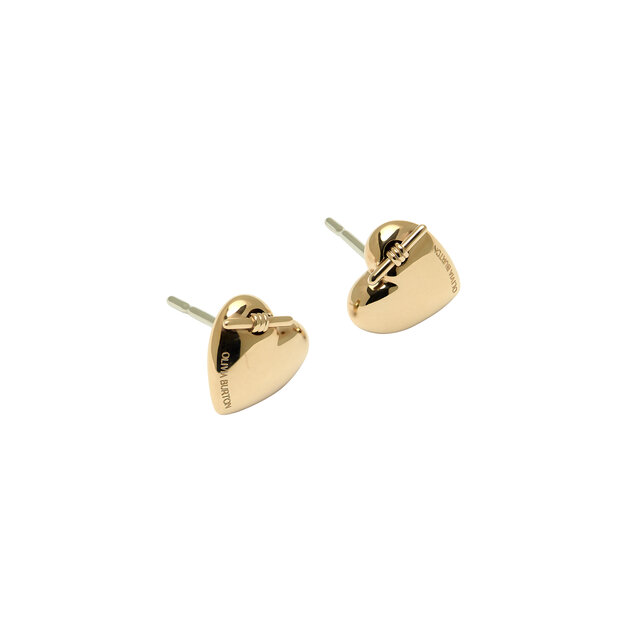 Knot Heart Gold Stud Earrings