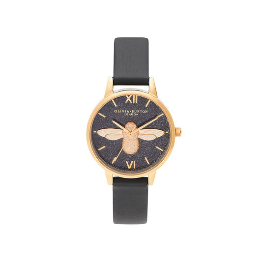 Glitter Bee 3D Bee, Eco Black & Gold