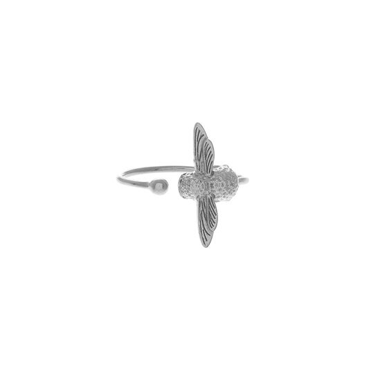 3D Bee Ring Silver