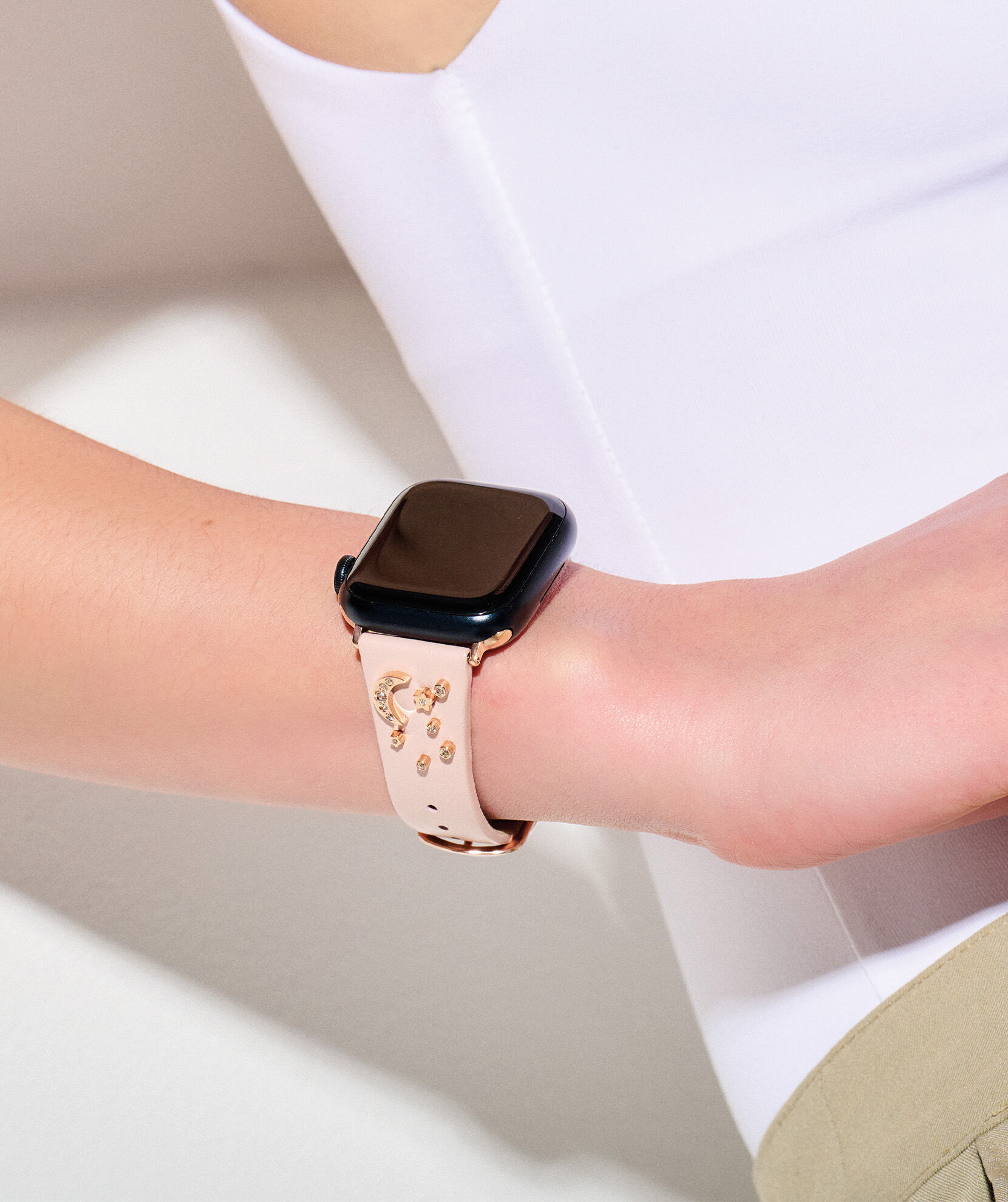 Strap for Apple Watches Rose Gold Blush Celestial Leather Strap