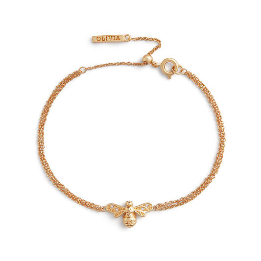 Sparkle Bee Gold Chain Bracelet