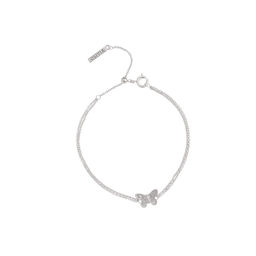  3D Butterfly Chain Bracelet Silver 