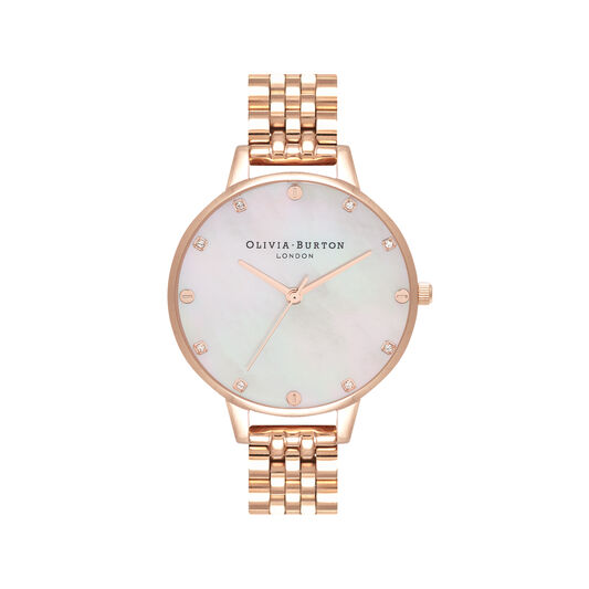 Blush Mother Of Pearl Demi Dial Rose Gold Bracelet Watch