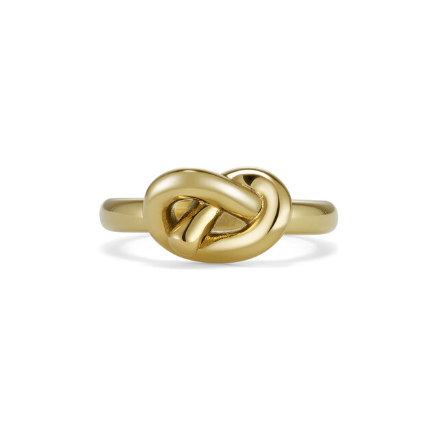 Lover's Knot Gold Plated Ring L