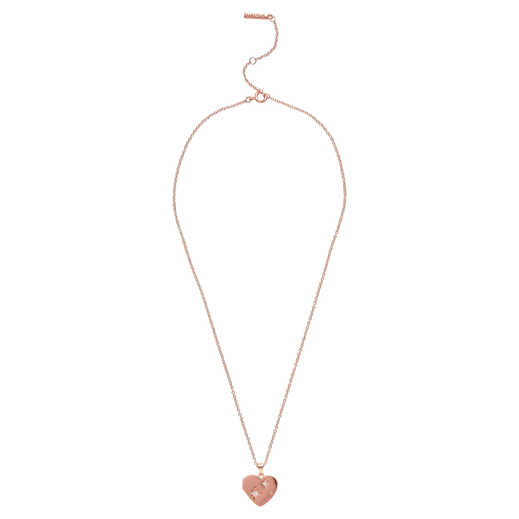 Rose Gold North Star Locket Necklace