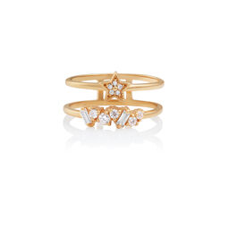 Celestial Double Band Ring Gold S