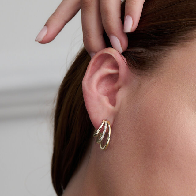 Gold Multi Hoop Earrings