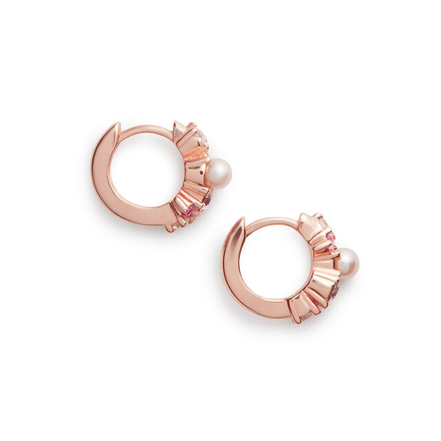 Under The Sea Bubble Huggie Hoops Rose Gold