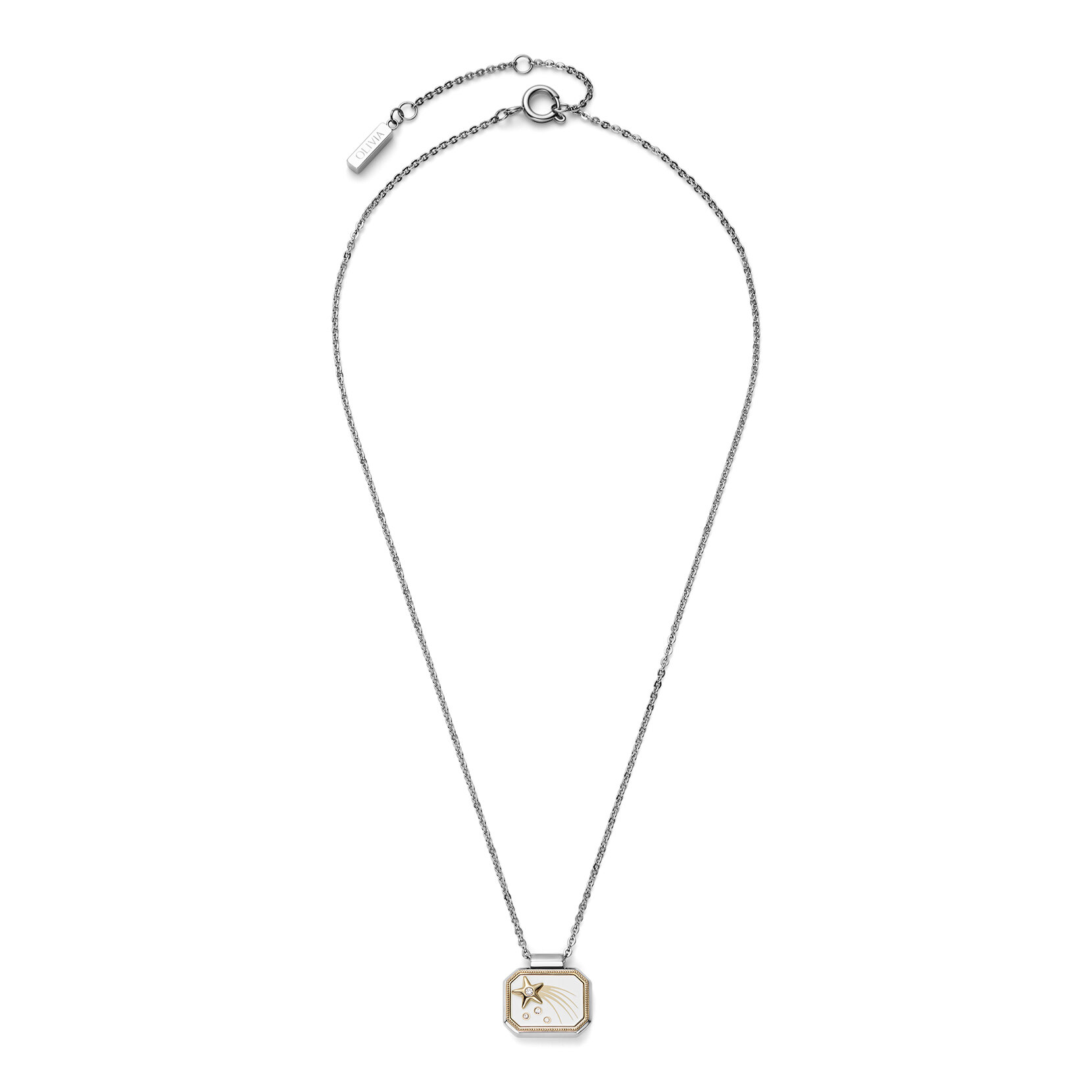 Shooting Star Ivory & Silver Tone Necklace