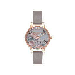  Midi Signature Floral London Grey & Rose Gold Watch 