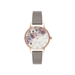 Marble Floral London gray & Rose Gold