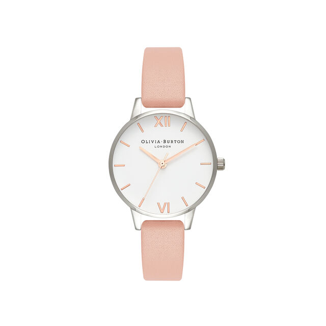 Midi White Dial Dusty Pink, Silver & Rose Gold Watch