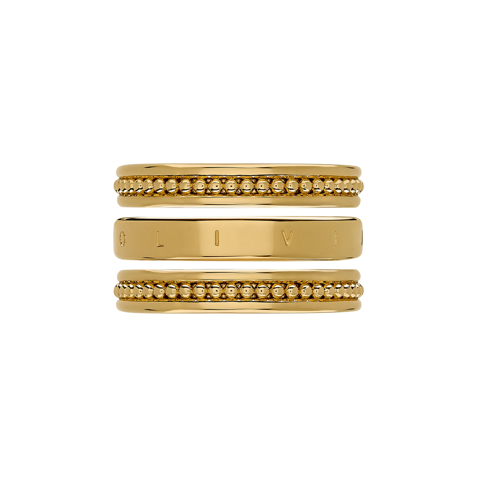 Ever Stacked Gold Plated Rings L