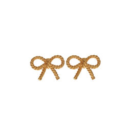  Vintage Bow Earrings Gold 