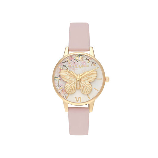 Pretty Blossom 3D Butterfly Vegan Rose & Gold