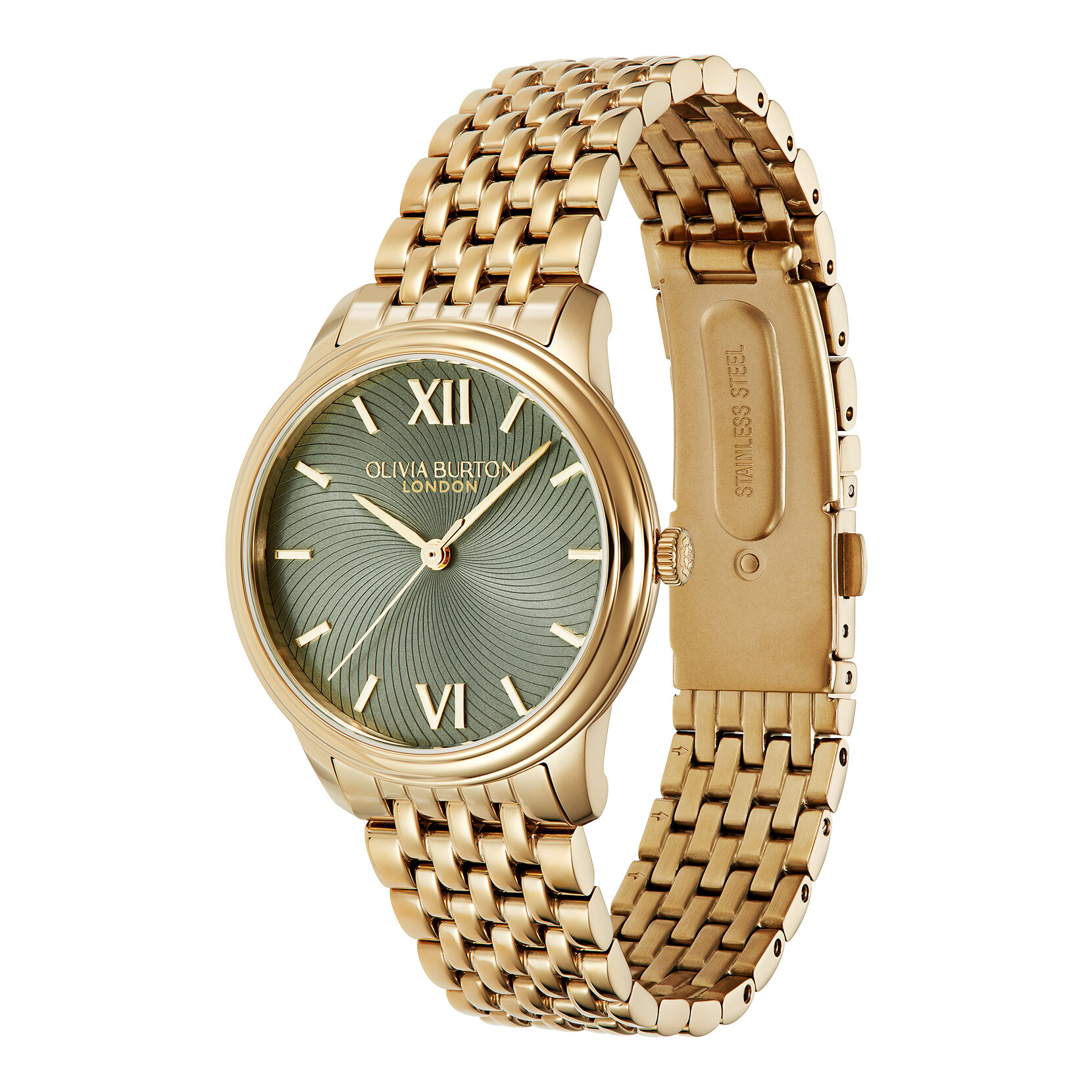 32mm Swirl Sage Green & Gold Bracelet Watch