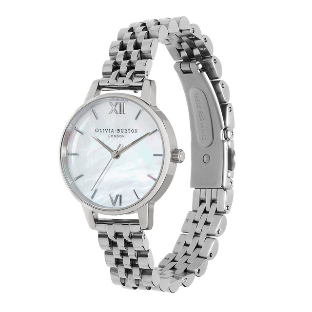 30mm White & Silver Bracelet Watch